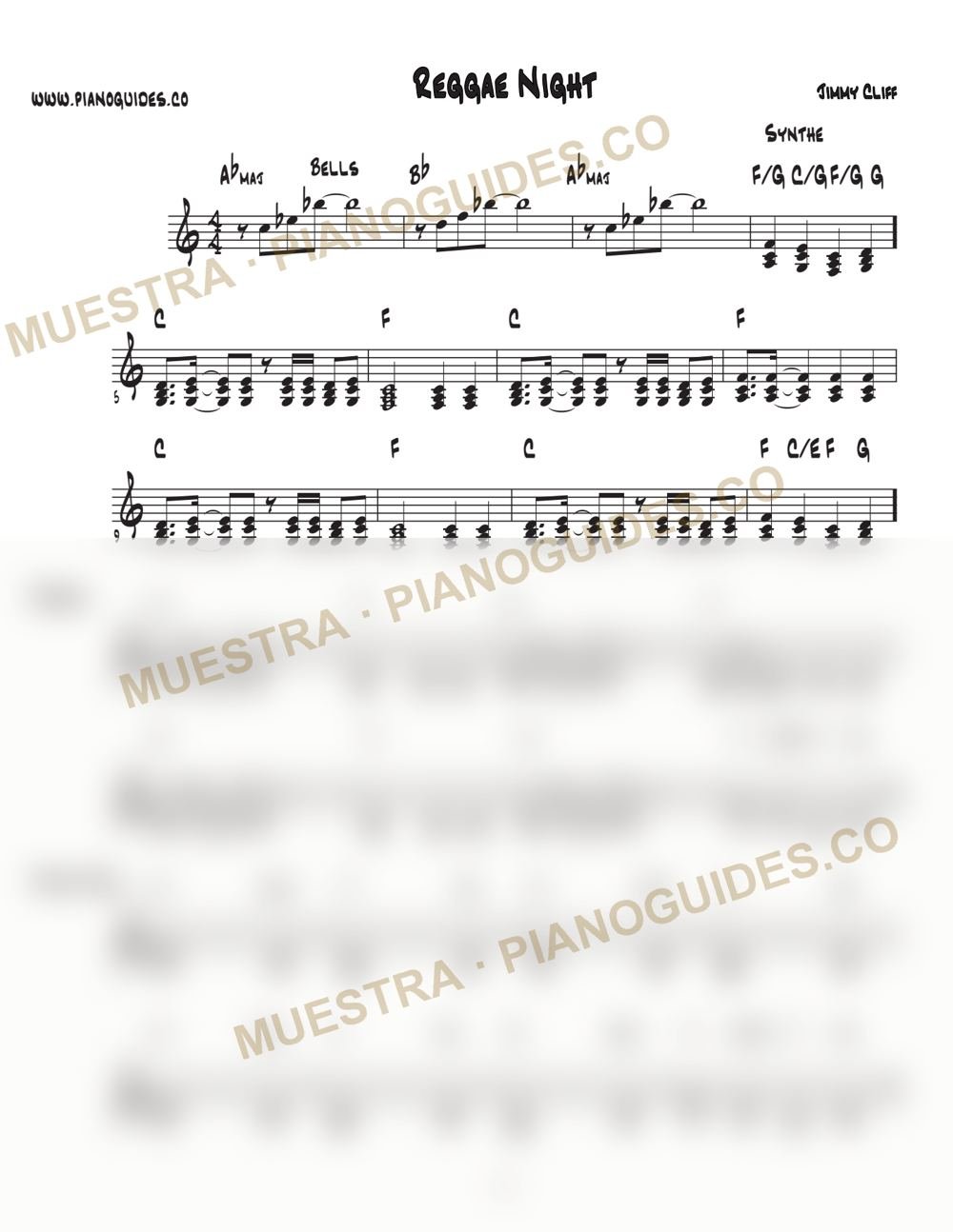 Primera página de la guía Reggae Night