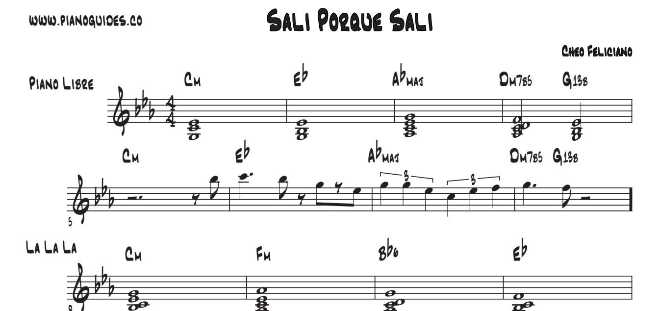 Título y primeras líneas de la guía de Salí Porque Salí