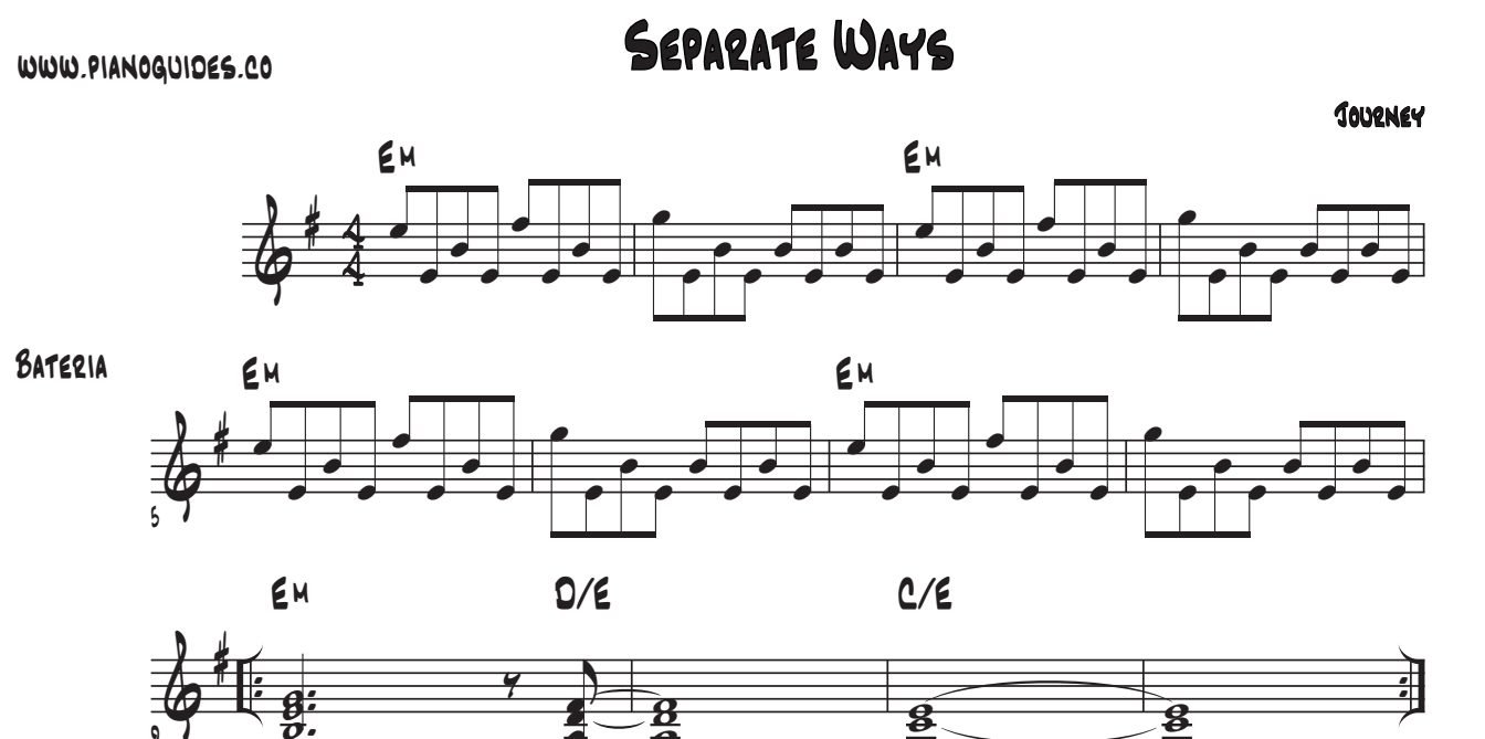 Título y primeras líneas de la guía de Separate Ways
