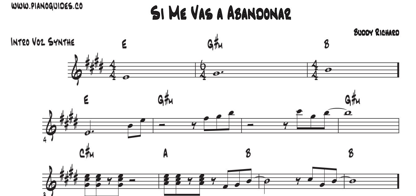 Título y primeras líneas de la guía de Si Me Vas A Abandonar