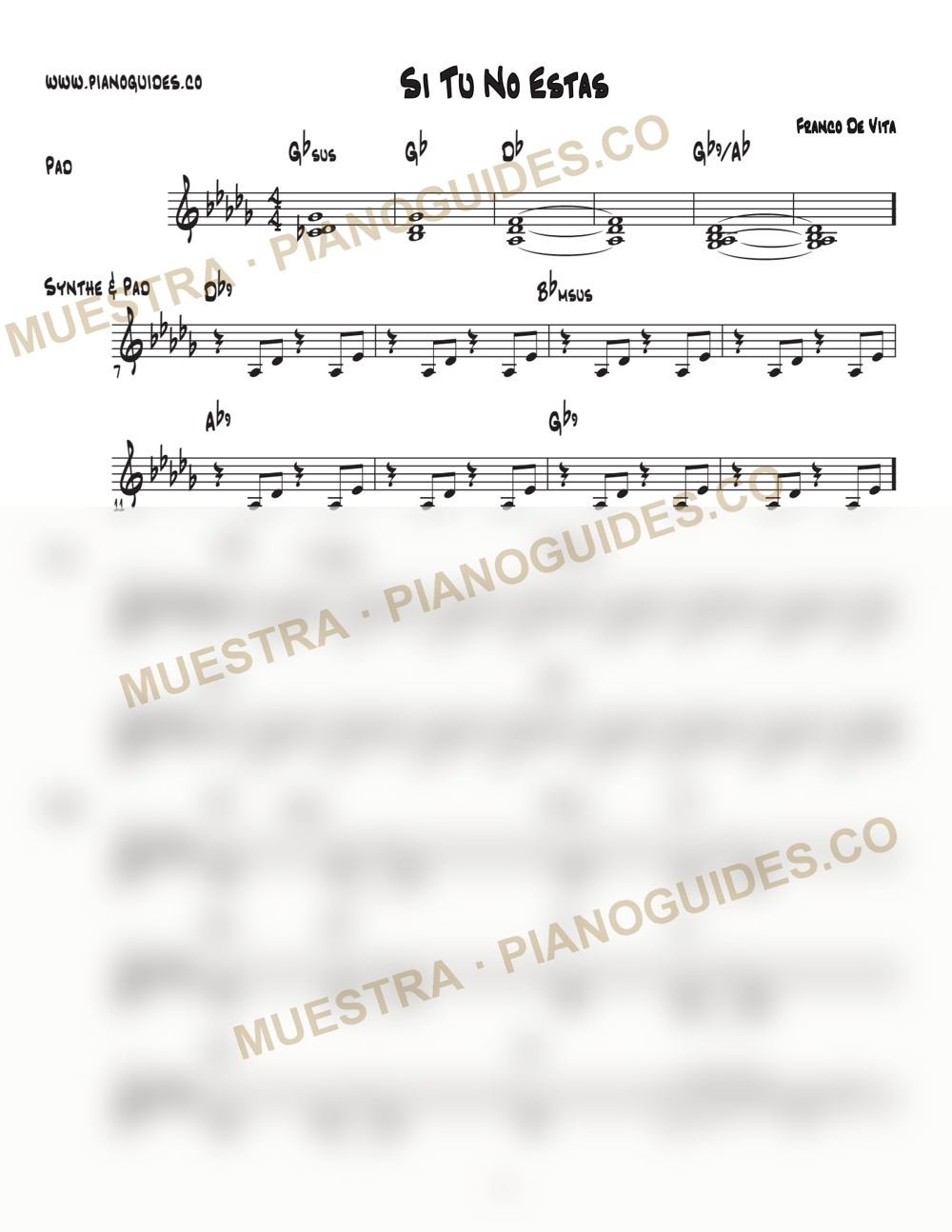 Primera página de la guía Si Tú No Estás