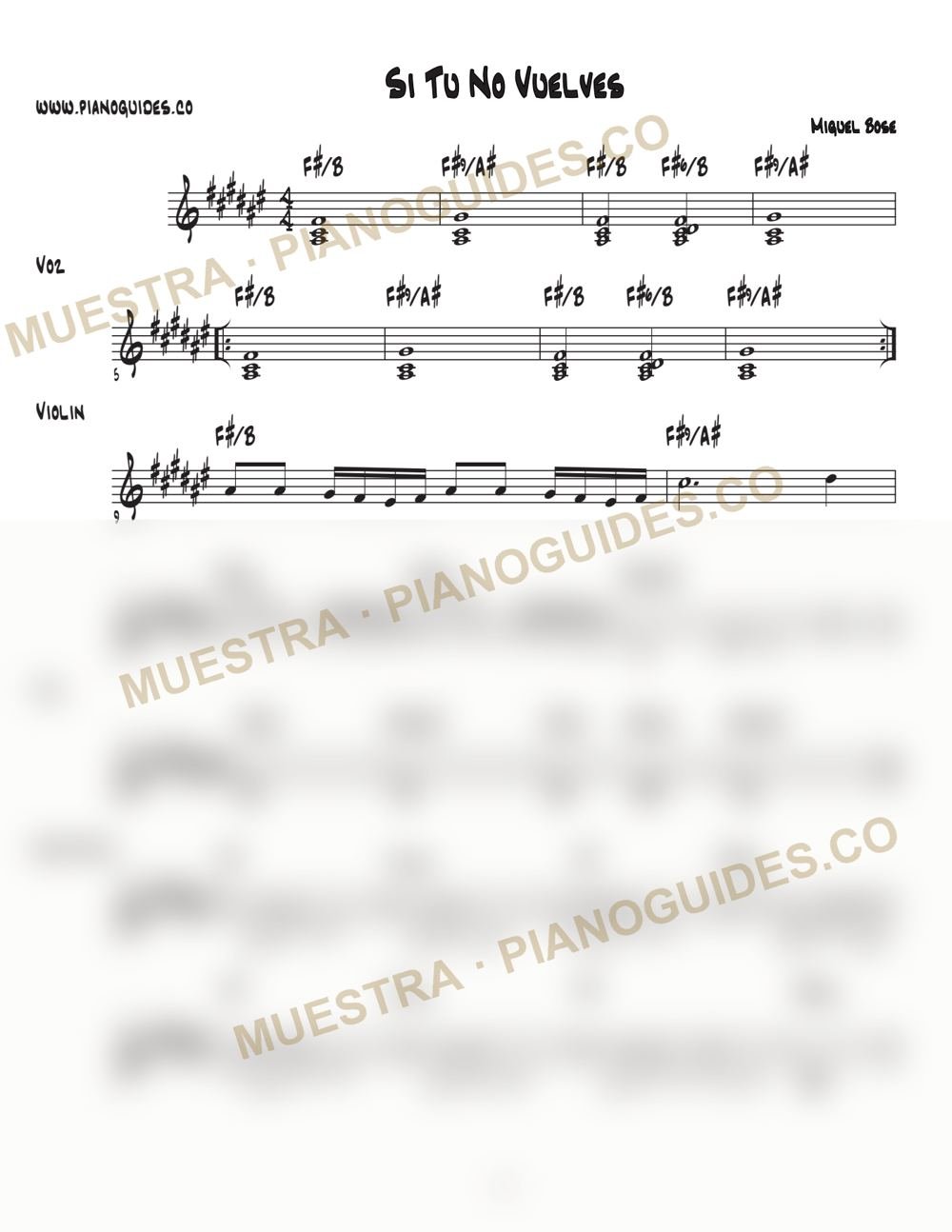 Primera página de la guía Si Tú No Vuelves