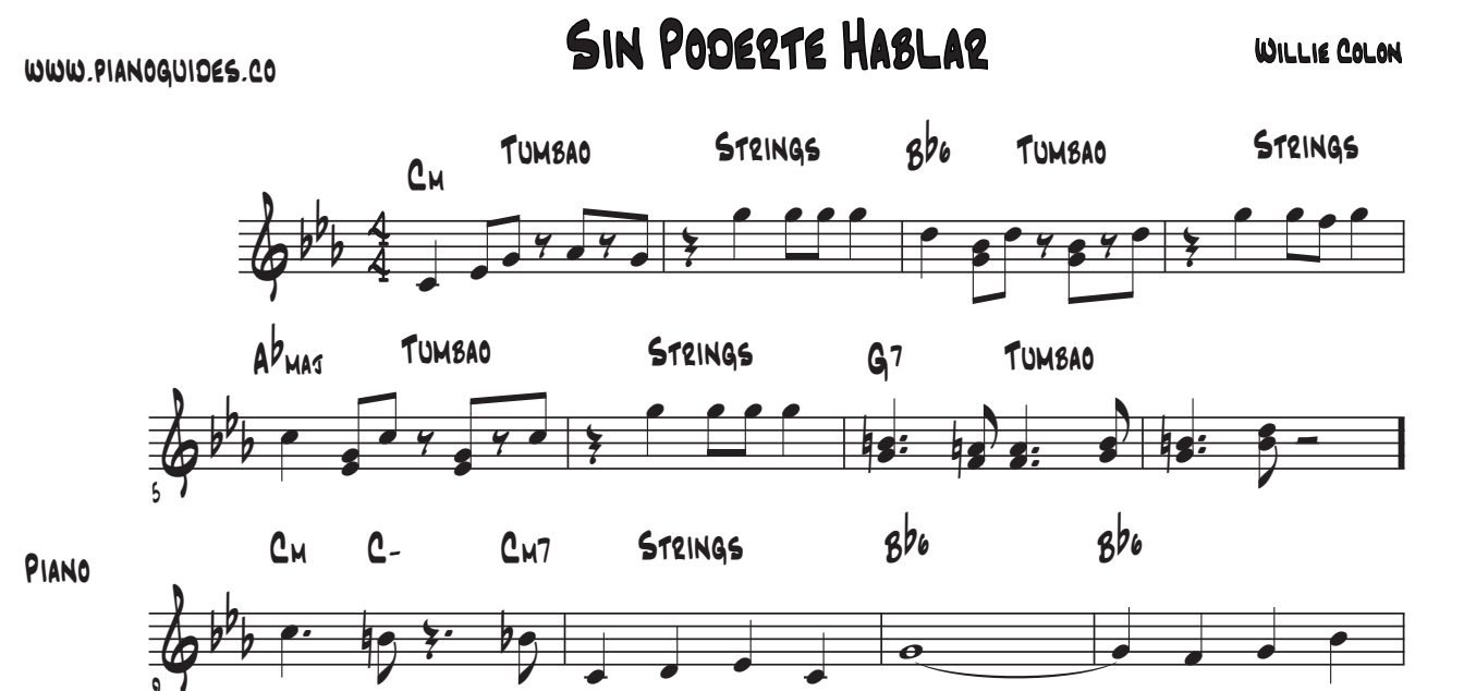 Título y primeras líneas de la guía de Sin Poderte Hablar