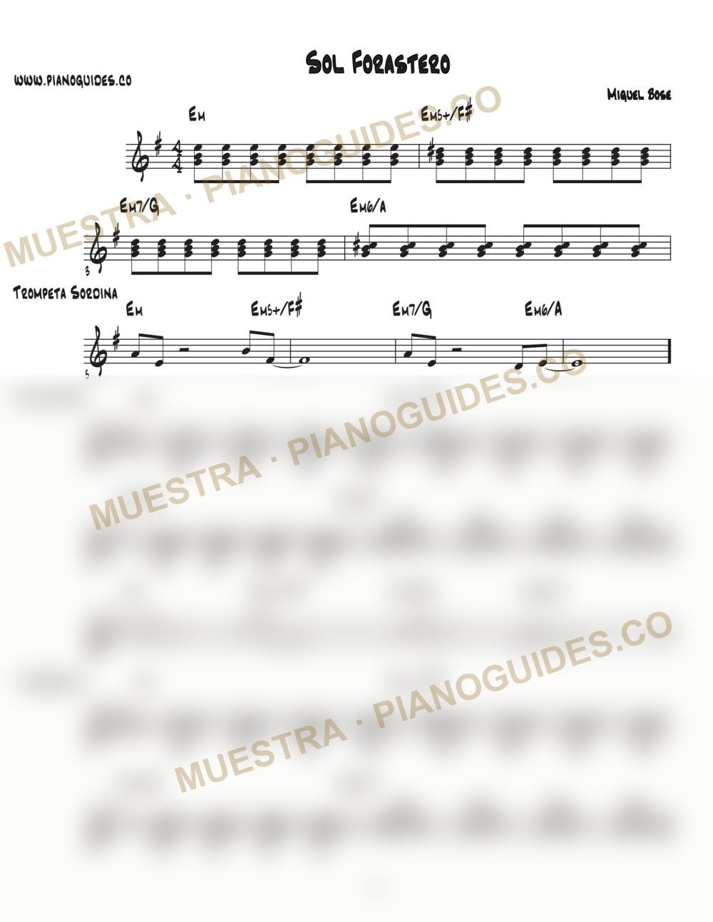 Primera página de la guía Sol Forastero