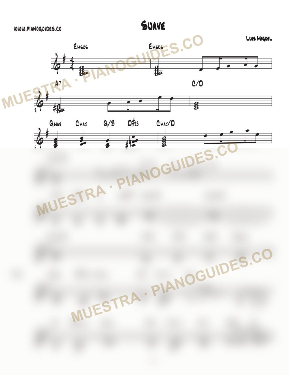 Primera página de la guía Suave
