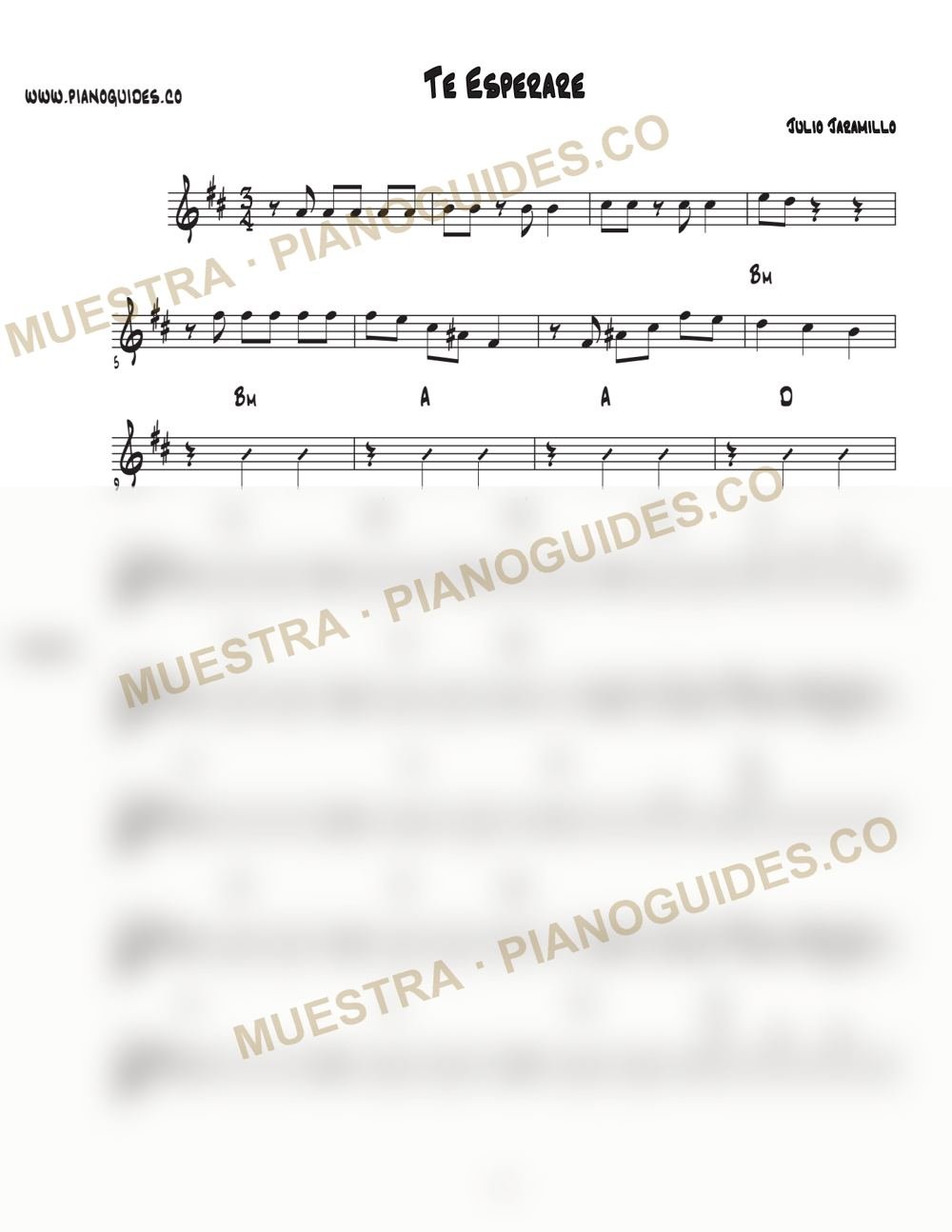 Primera página de la guía Te Esperaré