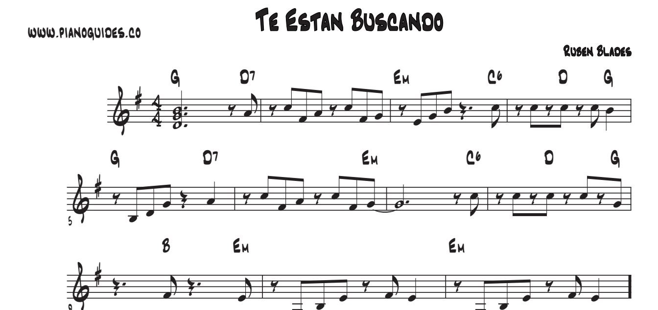Título y primeras líneas de la guía de Te Están Buscando