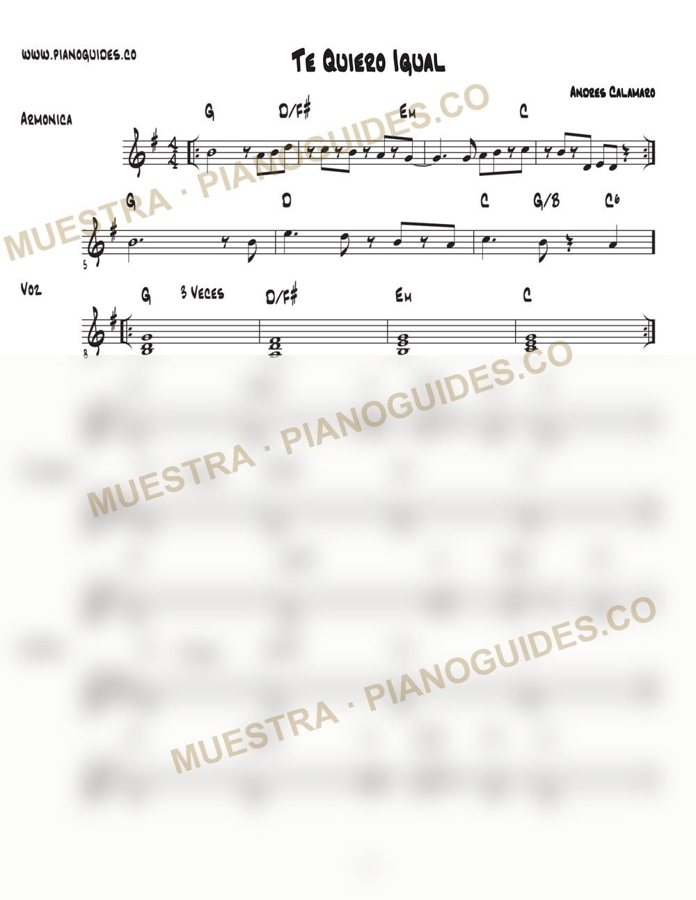 Primera página de la guía Te Quiero Igual