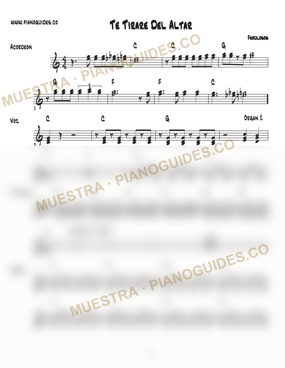 Primera página de la guía Te Tiraré Del Altar