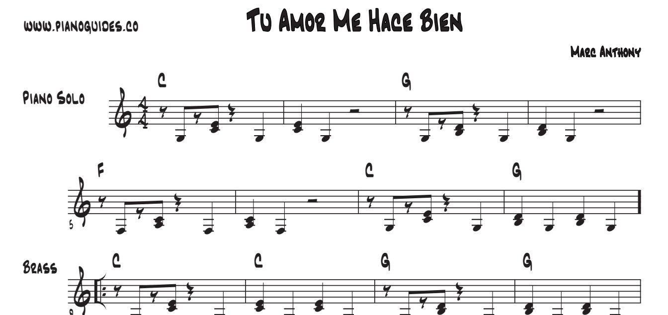 Título y primeras líneas de la guía de Tu Amor Me Hace Bien