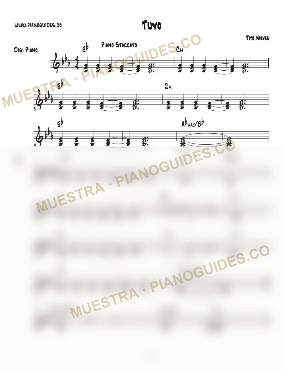 Primera página de la guía Tuyo