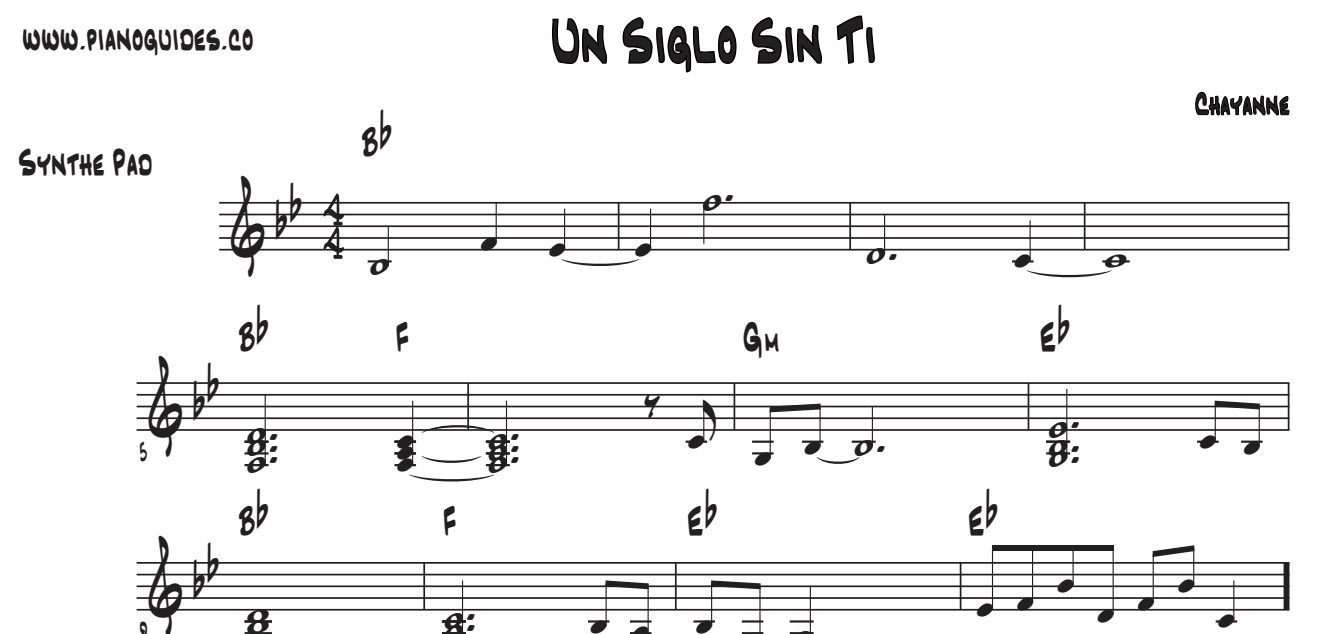 Título y primeras líneas de la guía de Un Siglo Sin Ti