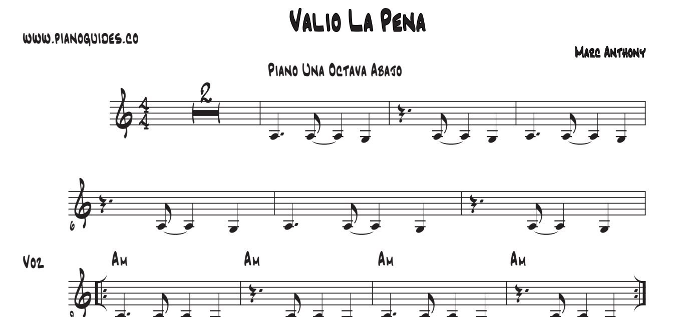 Título y primeras líneas de la guía de Valio La Pena