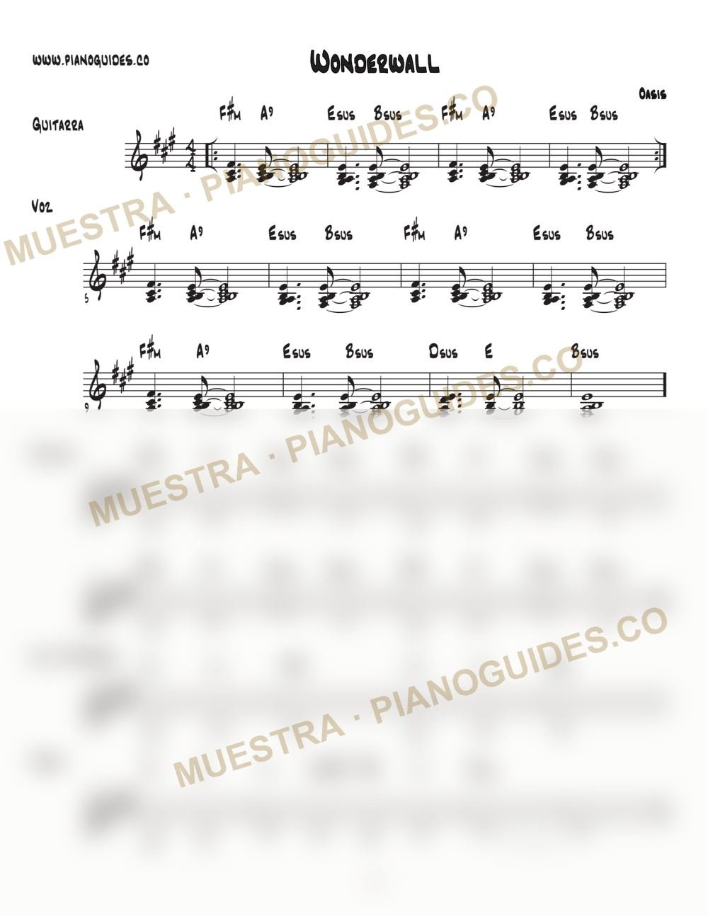 Primera página de la guía Wonderwall