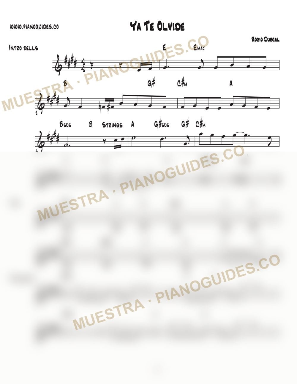 Primera página de la guía Ya Te Olvidé