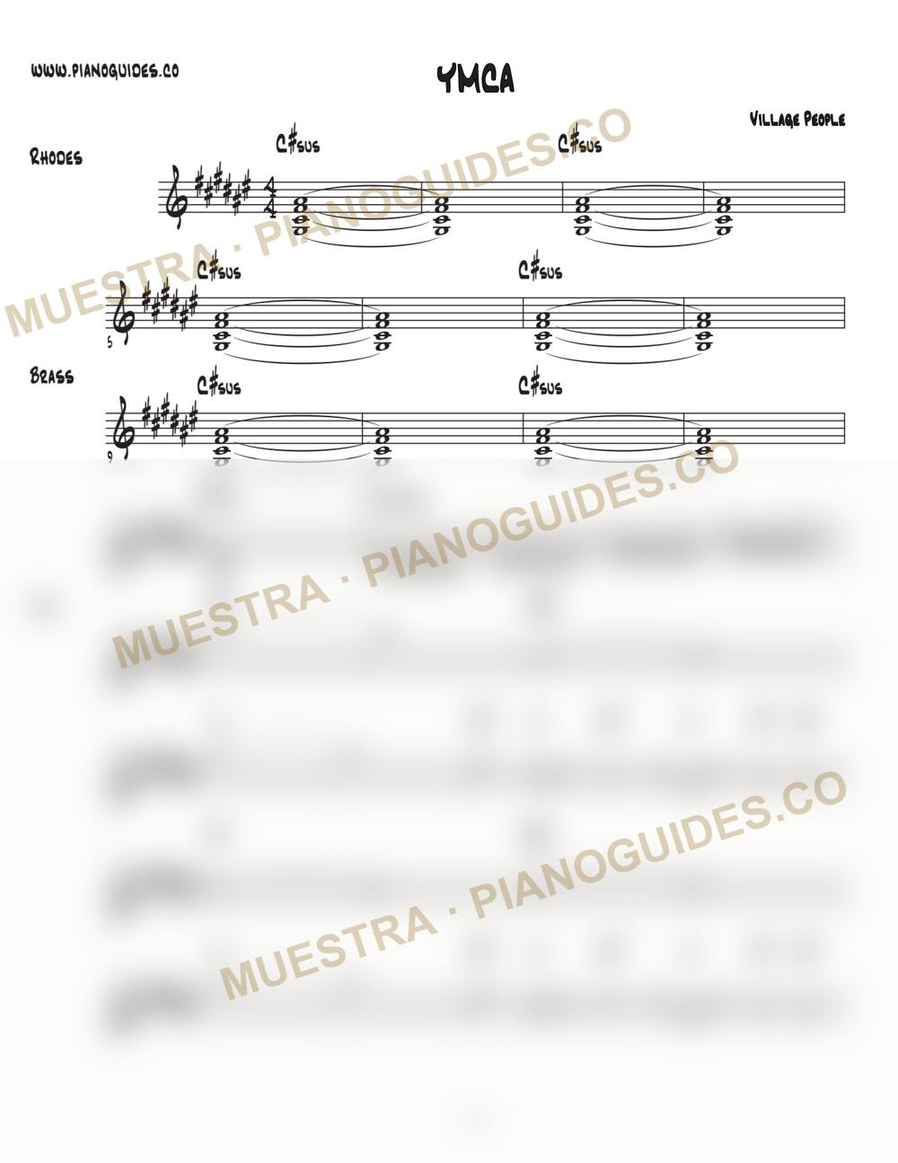 Primera página de la guía YMCA