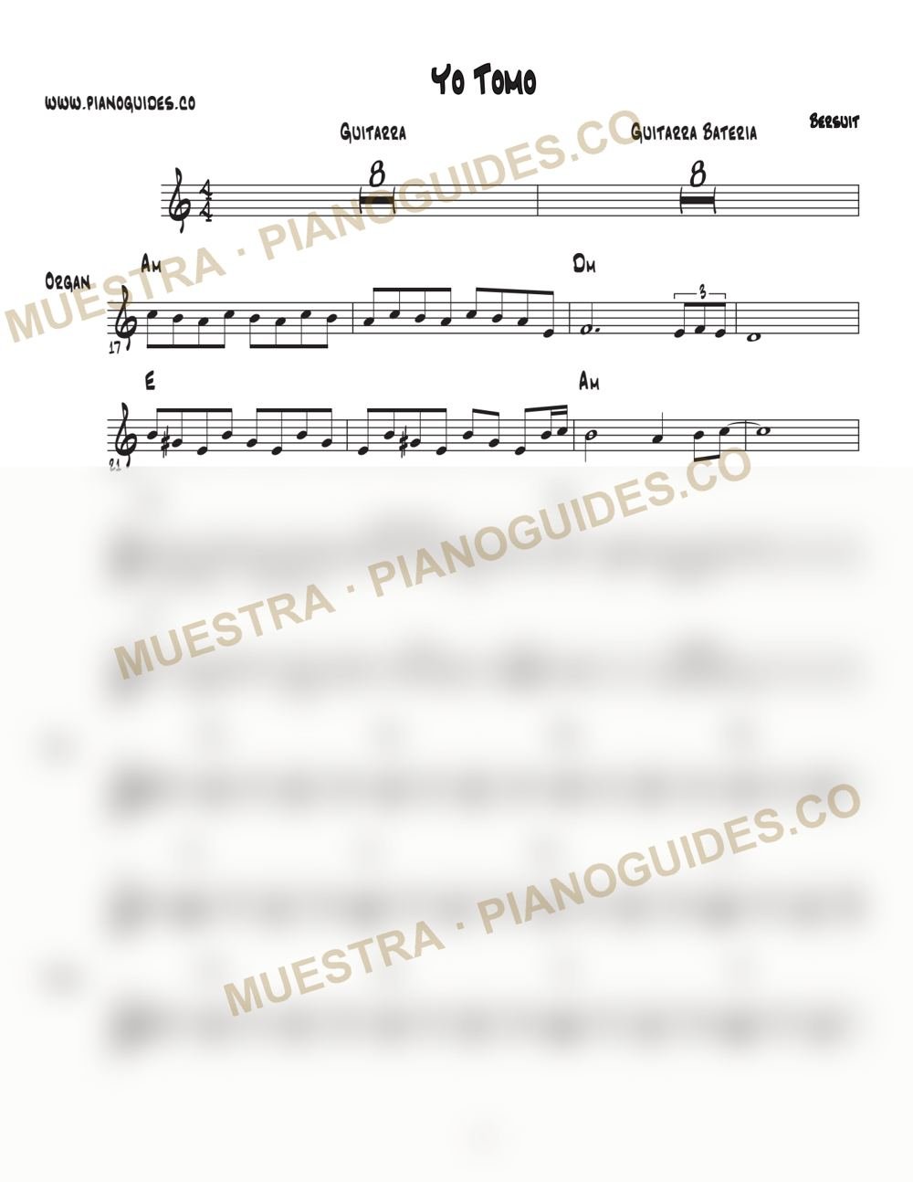 Primera página de la guía Yo Tomo