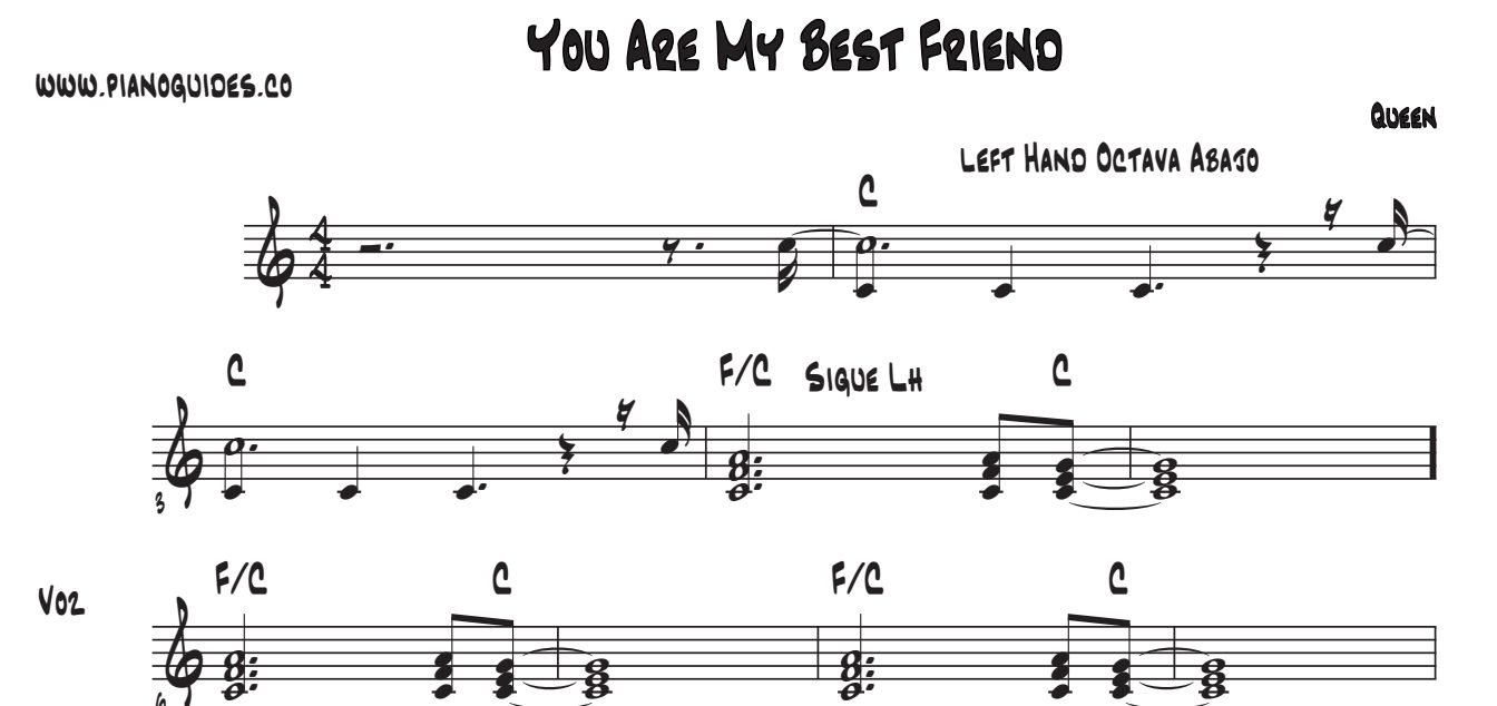 Título y primeras líneas de la guía de You're My Best Friend