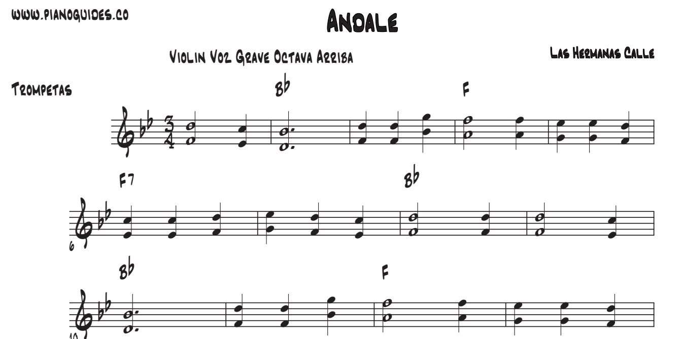 Título y primeras líneas de la guía de Andale