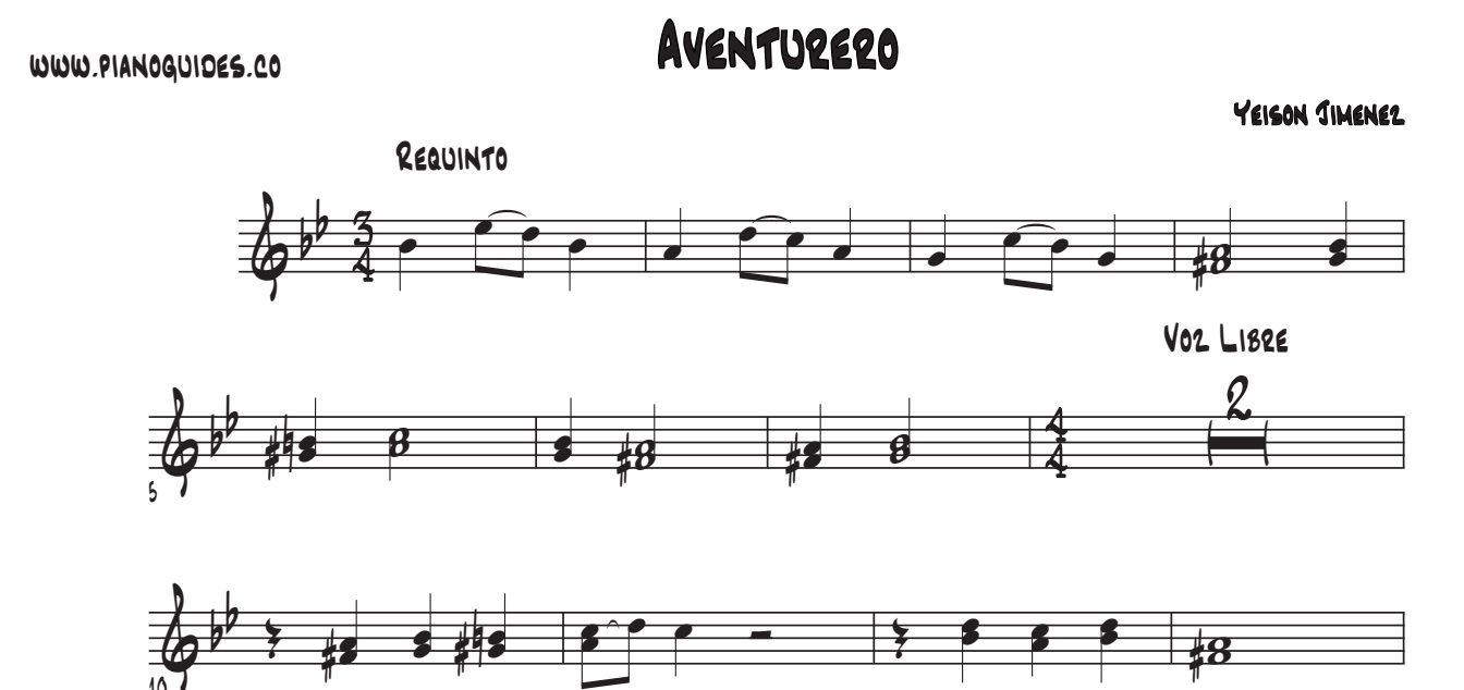 Título y primeras líneas de la guía de Aventurero