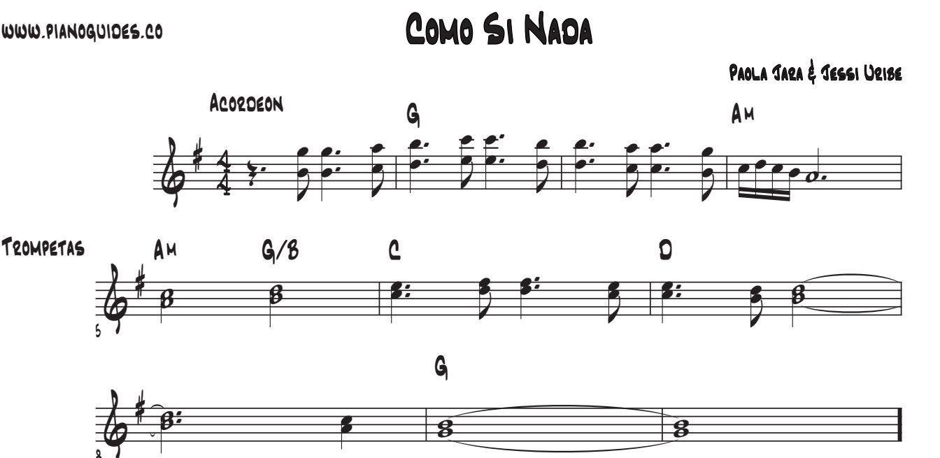 Título y primeras líneas de la guía de Como Si Nada